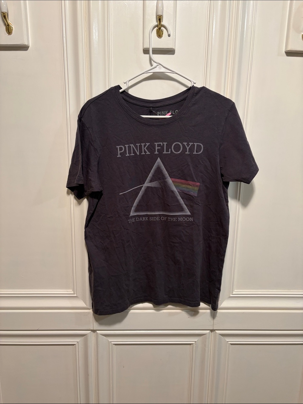 Pink Floyd Black Tee with Prism Rainbow Accent